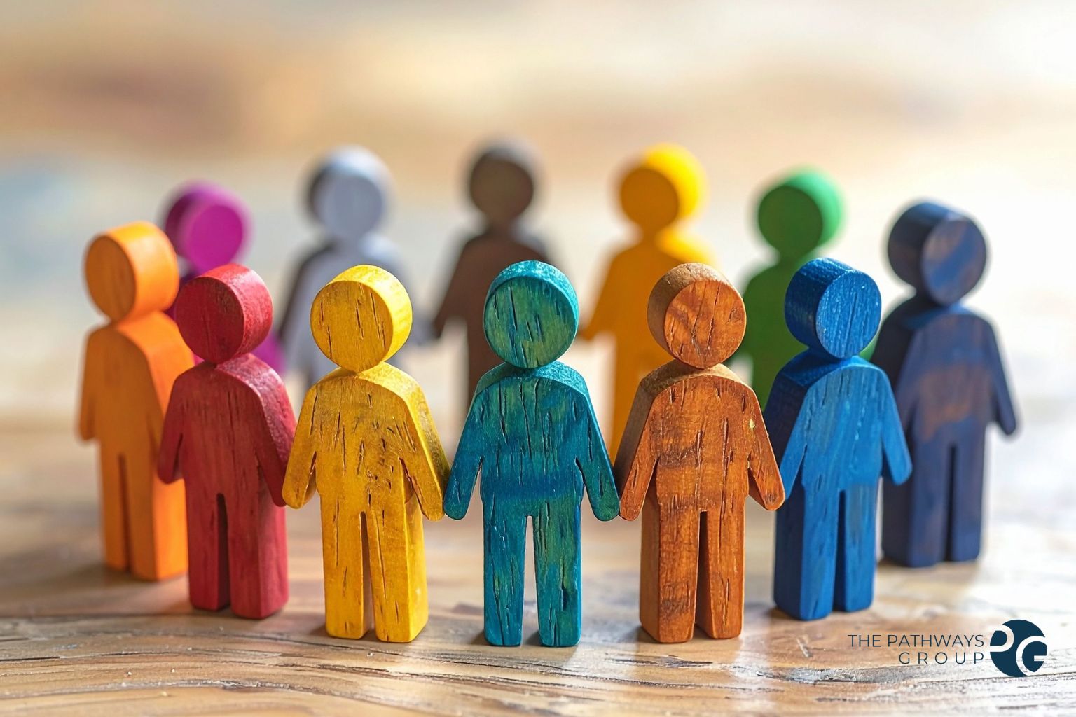 connection wooden people